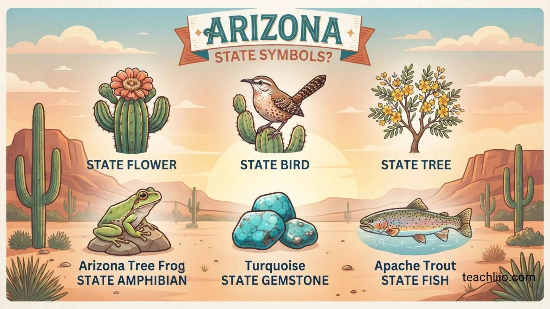 189 + Arizona State Symbols and Meanings: Flag, Seal, Flower, Bird & More